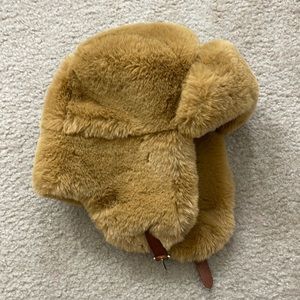 NEW Michael Kors faux fur tan caramel chestnut trapper winter hat